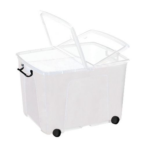 Plastový úložný box CEP Strata s vekom, 75 l