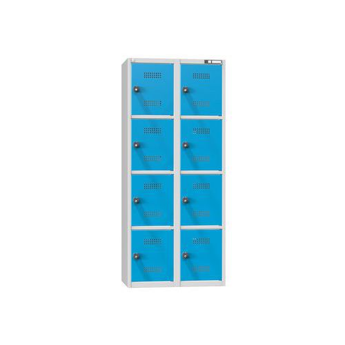 Boxové dobíjacie skrine s mincovým zámkom, 800 x 500 x 1850 mm, zásuvka E, EUR