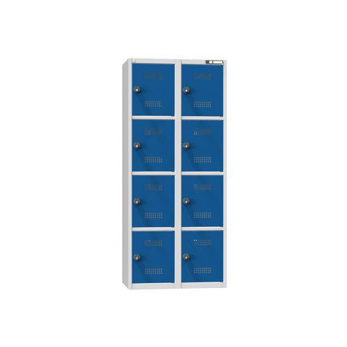 Boxové dobíjacie skrine s mincovým zámkom, 800 x 500 x 1850 mm, zásuvka E, EUR