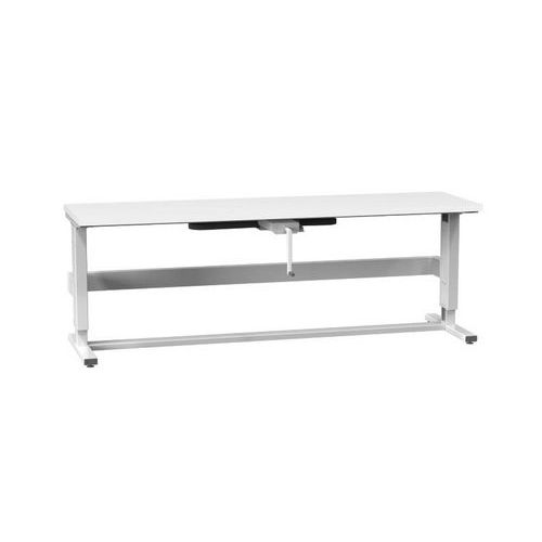Kľukou nastaviteľné ERGO stoly, 2500 x 700 x 790 (1100) mm, LAMINO