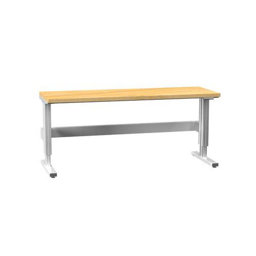 Výškovo nastaviteľné dielenské stoly Ergo Multiplex, 200 x 70 cm