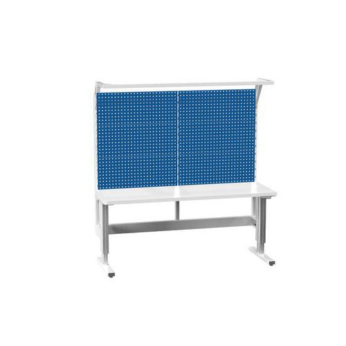 Elektricky nastaviteľné ERGO stoly s nadstavbou, 2000 x 700 x 770 (1170) mm, LAMINO