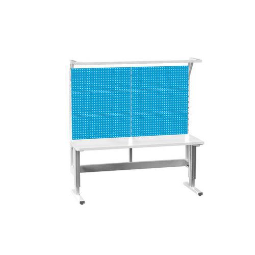Elektricky nastaviteľné ERGO stoly s nadstavbou, 2000 x 700 x 770 (1170) mm, LAMINO
