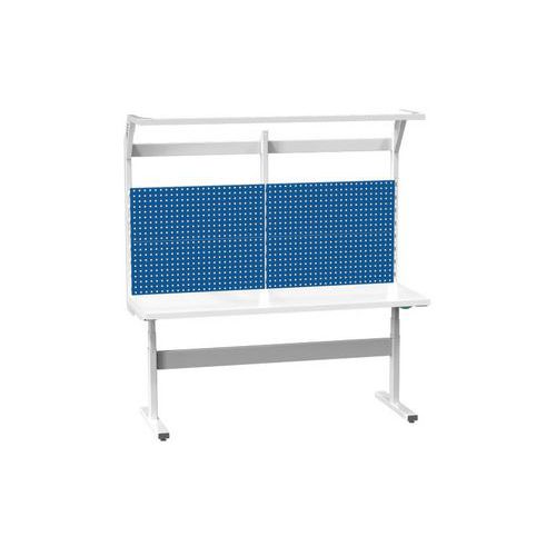 Elektrické nastaviteľné ERGO stoly s nadstavbou, 2000 x 700 x 660 (1100) mm, LAMINO