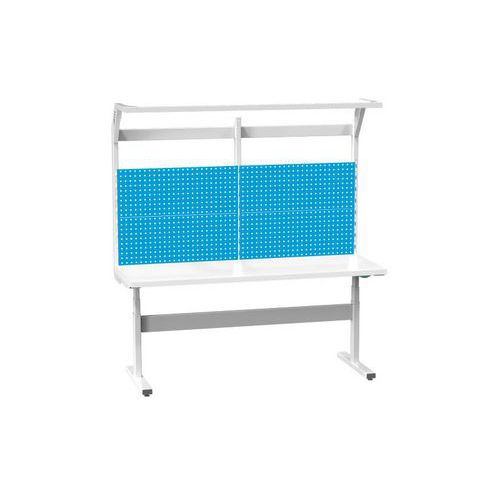 Elektrické nastaviteľné ERGO stoly s nadstavbou, 2000 x 700 x 660 (1100) mm, LAMINO