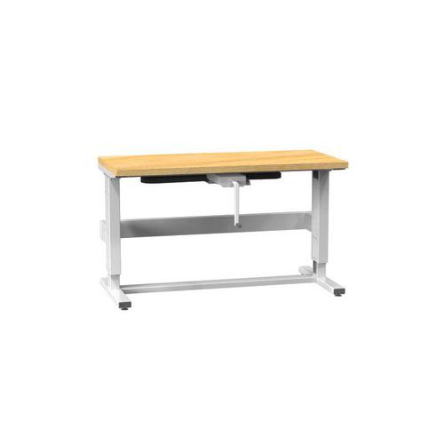 Kľukou nastaviteľné ERGO stoly, 1500 x 700 x 790 (1100) mm, MULTIPLEX