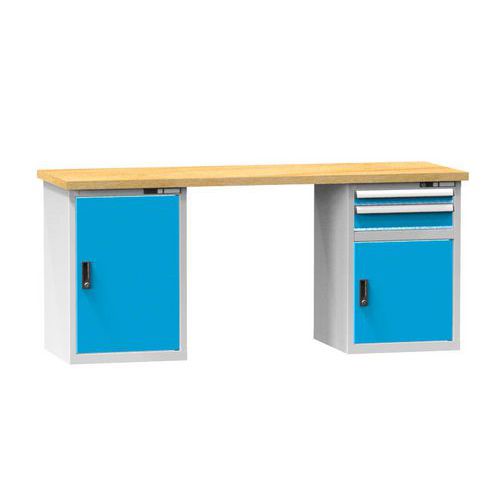Dielenské stoly KOMBI KM4725, 2500 x 700 x 880 mm, MULTIPLEX