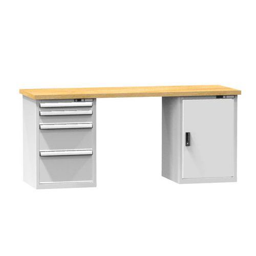 Dielenské stoly KOMBI MB5815, 1500 x 800 x 890 mm, BUK