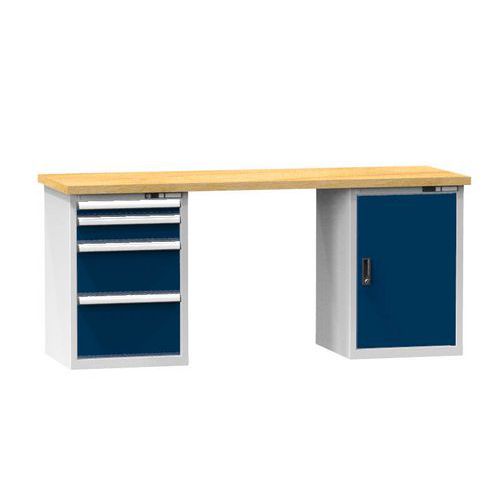 Dielenské stoly KOMBI MM4825, 2500 x 800 x 880 mm, MULTIPLEX Dielenské stoly KOMBI MM4825, 2500 x 800 x 880 mm, MULTIPLEX