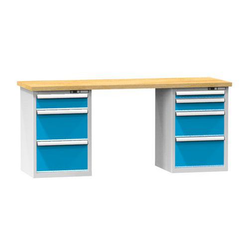 Dielenské stoly KOMBI NM4725, 2500 x 700 x 880 mm, MULTIPLEX