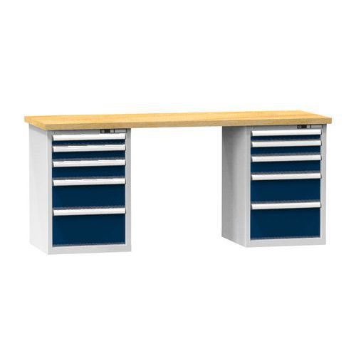 Dielenské stoly KOMBI OM4825, 2500 x 800 x 880 mm, MULTIPLEX