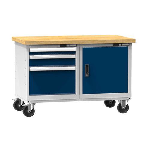 Mobilné dielenské stoly PPS-5M, 1200 x 700 x 810 mm, MULTIPLEX Mobilné dielenské stoly PPS-5M, 1200 x 700 x 810 mm, MULTIPLEX