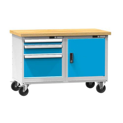 Mobilné dielenské stoly PPS-5M, 1200 x 700 x 810 mm, MULTIPLEX
