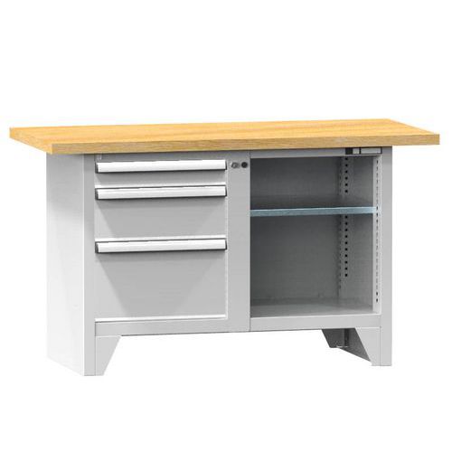 Modulárne dielenské stoly PS1-4, 1500 x 700 x 880 mm, BUK