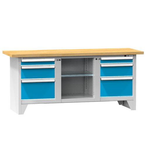 Modulárne dielenské stoly PS2-1M, 2000 x 700 x 880 mm, MULTIPLEX