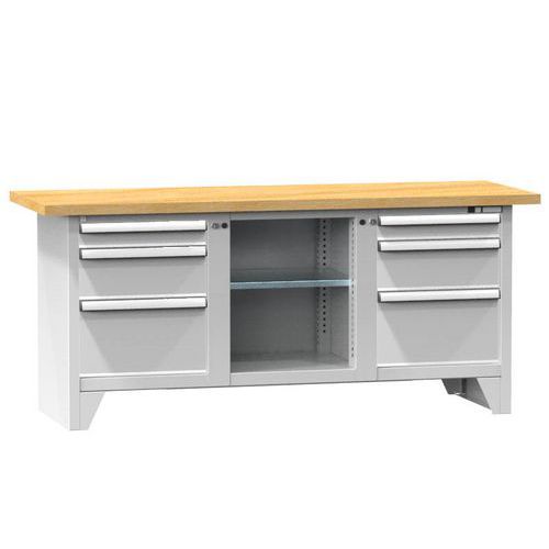 Modulárne dielenské stoly PS2-1M, 2000 x 700 x 880 mm, MULTIPLEX