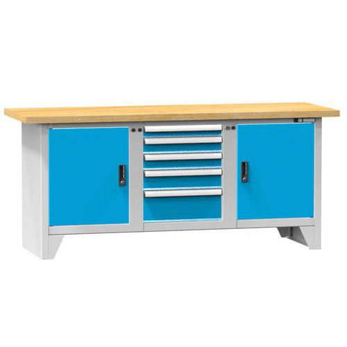 Modulárne dielenské stoly PS2-2, 2000 x 700 x 880 mm, BUK