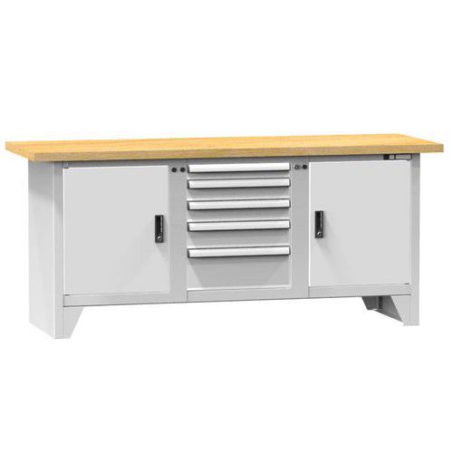Modulárne dielenské stoly PS2-2, 2000 x 700 x 880 mm, BUK