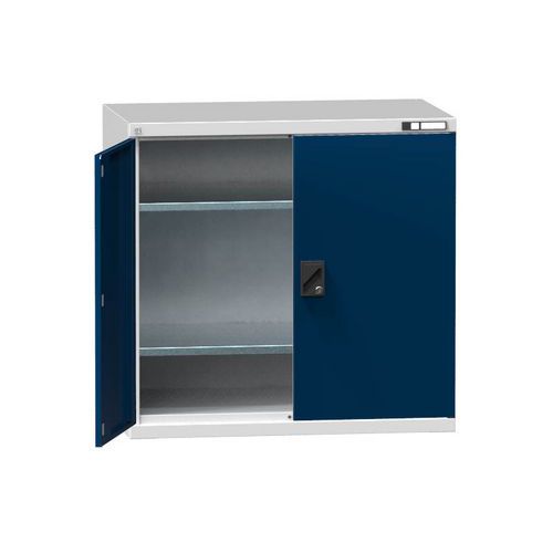 Kovové dielenské skrine na náradie SK1, 1000 x 1044 x 625 mm, 2 police, sivá