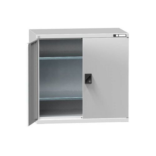 Kovové dielenské skrine na náradie SK1, 1000 x 1044 x 625 mm, 2 police, sivá