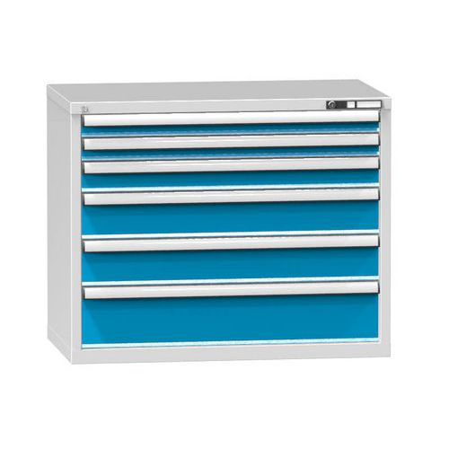 Dielenské zásuvkové skrine ZC, 850 x 1037 x 600 mm, 6 zásuviek, sivá
