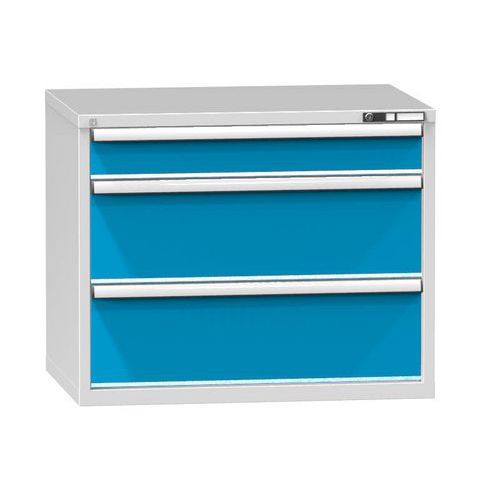 Dielenské zásuvkové skrine ZG, 3 zásuvky, 840 x 1037 x 753 mm, sivá
