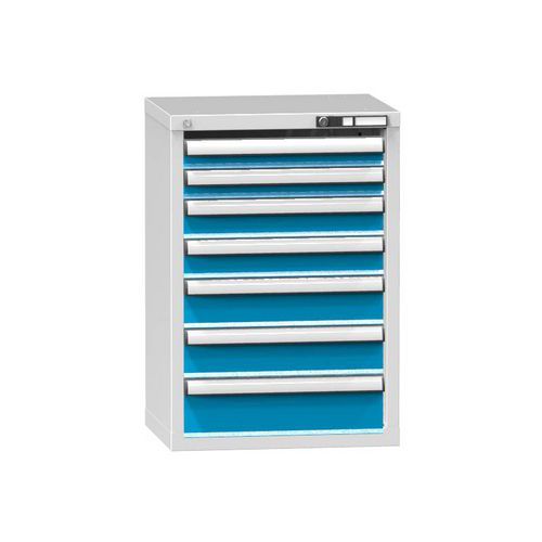 Dielenské zásuvkové skrine ZN, 7 zásuviek, 840 x 578 x 464 mm, sivá