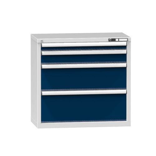 Dielenské zásuvkové skrine ZR, 4 zásuvky, 840 x 884 x 464 mm, sivá