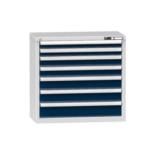 Dielenské zásuvkové skrine ZR, 7 zásuviek, 840 x 884 x 464 mm, sivá