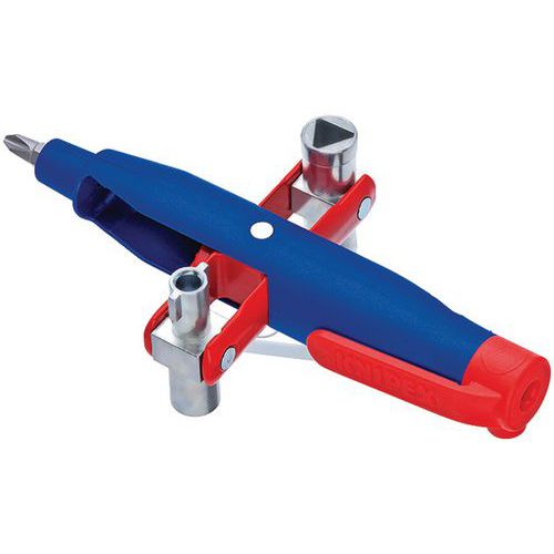 Kľúč Knipex pre rozvádzače so štandardným uzáverom 145 mm, pero s klipom