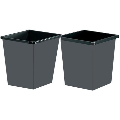 Štvorcový kovový odpadkový kôš