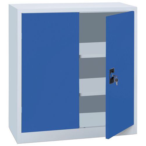 Nízke kovové spisové skrine Manutan Expert Steel, 100 x 100 x 42,3 cm