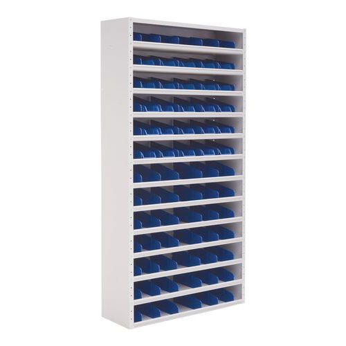 Kovové regály s deličmi Manutan Expert, 198 x 60 x 20 – 40 cm, 12 políc Kovové regály s deličmi Manutan Expert, 198 x 60 x 20 – 40 cm, 12 políc