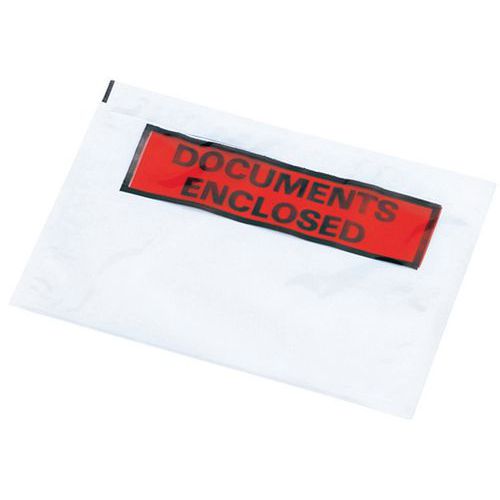 Nalepovacie obálky na dokumenty Pac-List, Documents enclosed