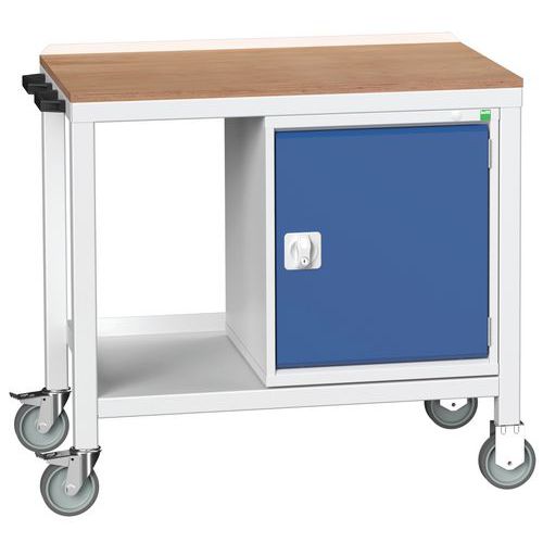 Mobilné dielenské stoly Bott Verso Weld so skrinkou, šírka 100 cm, multiplex/oceľ