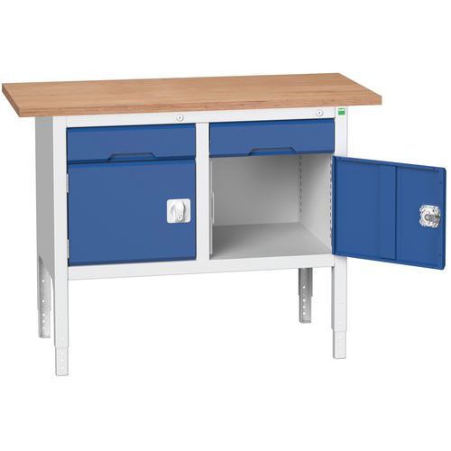 Dielenské stoly Bott Verso Storage, 83-93 x 125 x 60 cm, rôzne vybavenie, multiplex