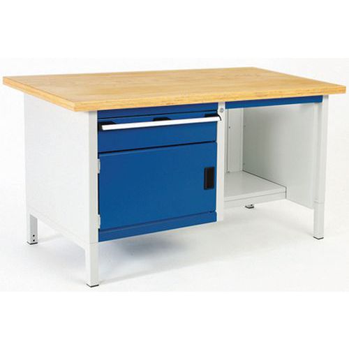 Dielenský stôl Bott Cubio Storage, 84 x 150 x 75 cm, 1 skrinka, 1 zásuvka, polica, linoleum/multiplex