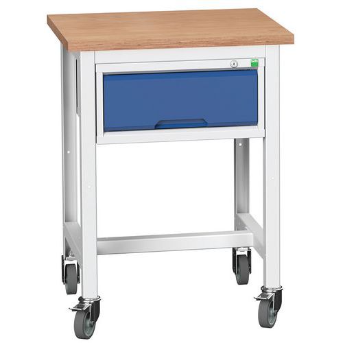 Mobilné dielenské stoly Bott Verso Storage so zásuvkou, šírka 70 cm, multiplex/linoleum