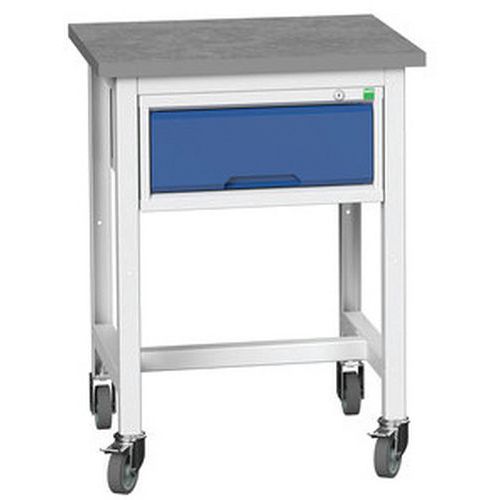 Mobilné dielenské stoly Bott Verso Storage so zásuvkou, šírka 70 cm, multiplex/linoleum