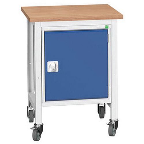 Mobilné dielenské stoly Bott Verso Storage so skrinkou, šírka 70 cm, multiplex/linoleum