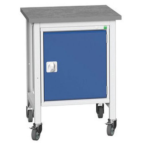 Mobilné dielenské stoly Bott Verso Storage so skrinkou, šírka 70 cm, multiplex/linoleum