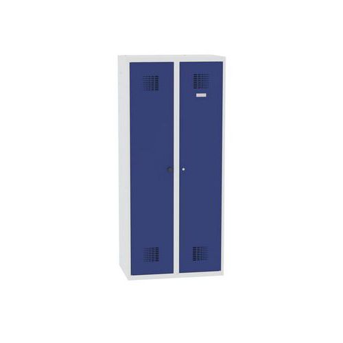 Zvárané čistiace skrine Chloe, 2 priehradky, šírka 800 mm, cylindrický zámok