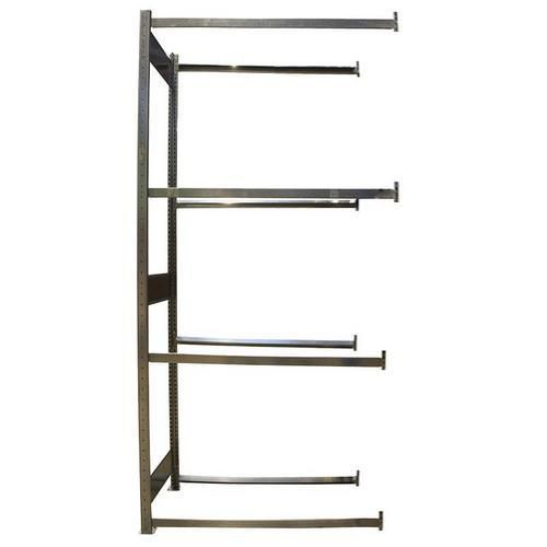 Regály na pneumatiky, prístavbové, 250 x 100 – 150 x 40 cm, 4 poschodia