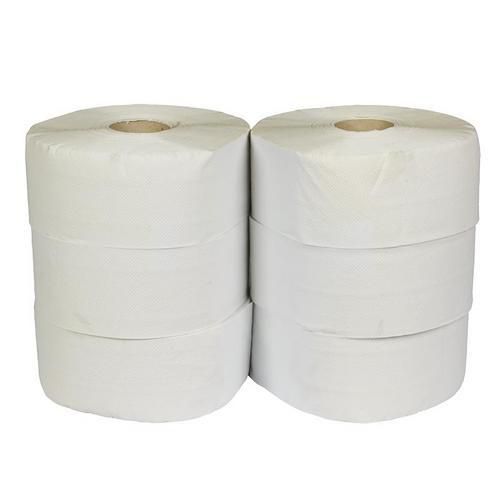 Toaletný papier Jumbo 2-vrstvový, 24 cm, 175 m, 75 % biela, 6 kotúčov