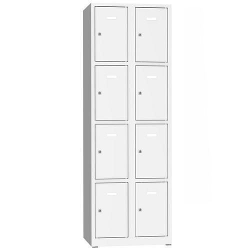 Zvárané šatníky Philip, 8 boxov, cylindrický zámok
