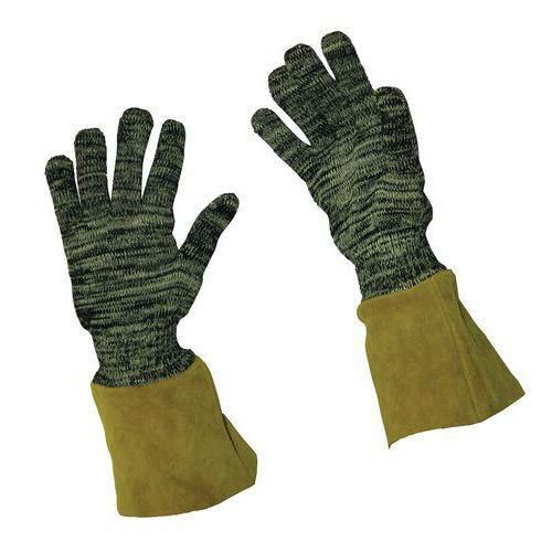 Kevlarové rukavice Manutan Expert, čierne/hnedé