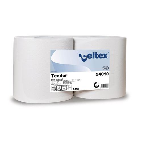 Priemyselné papierové utierky Celtex Tender 500 2-vrstvové, 500 útržkov, biele, 2 ks