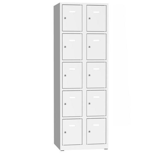 Zvárané šatníky Philip, 10 boxov, cylindrický zámok