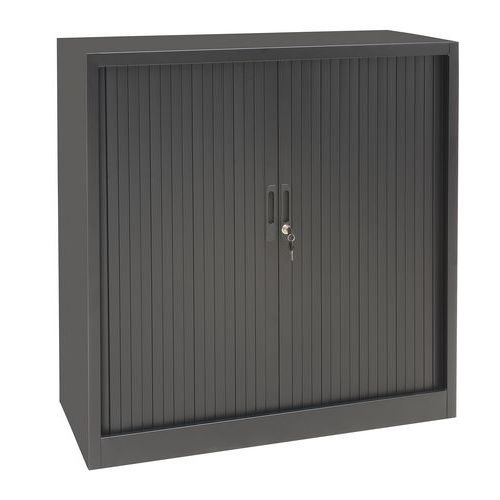 Kovové spisové skrine s roletou, 2 police, 105 x 100 x 45,7 cm Kovové spisové skrine s roletou, 2 police, 105 x 100 x 45,7 cm