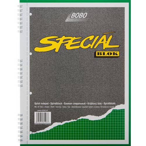 Blok s kovovou bočnou špirálou